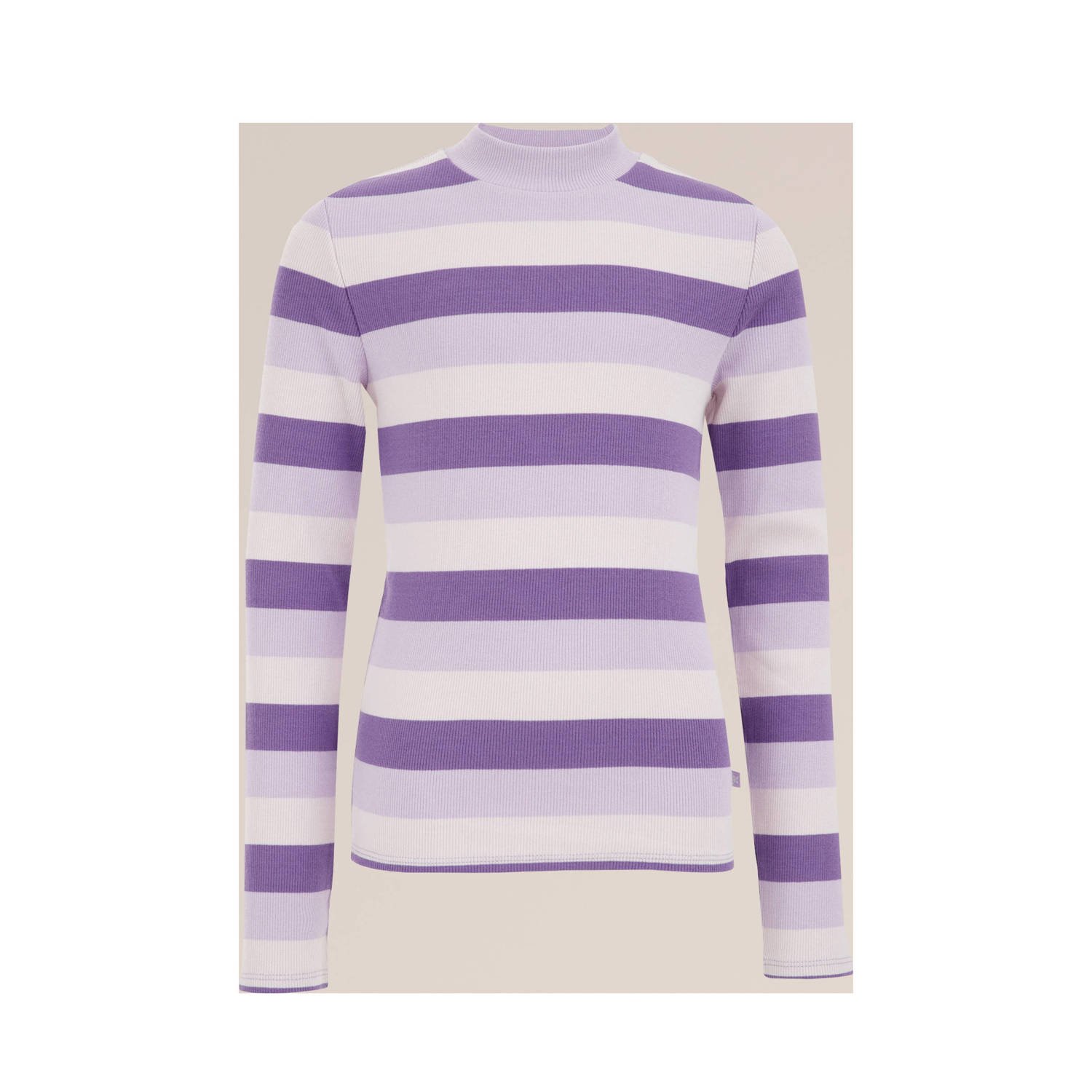 WE Fashion gestreepte longsleeve groen