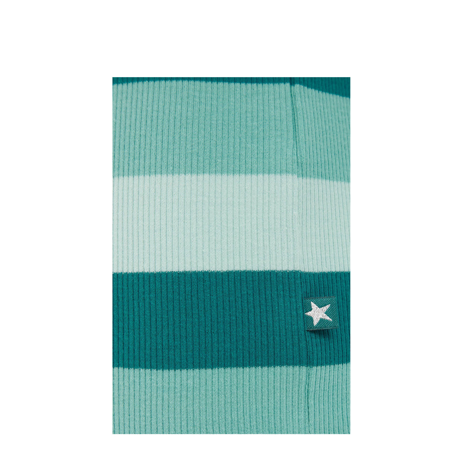 WE Fashion gestreepte longsleeve groen