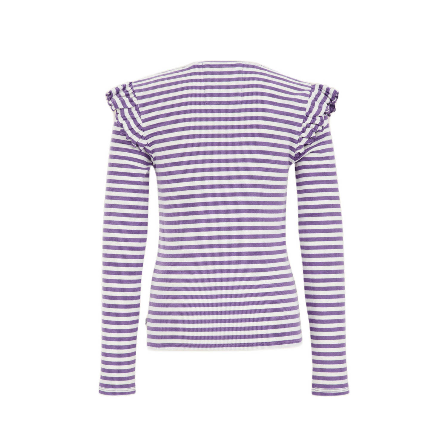 WE Fashion gestreepte longsleeve zwart wit
