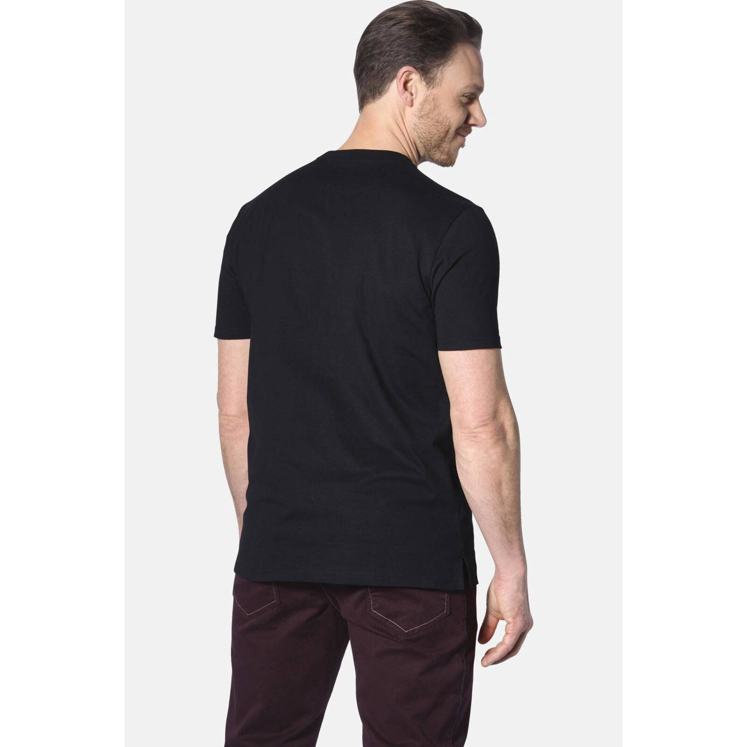 Jan Vanderstorm T-shirt RANSTEIN Plus Size met printopdruk zwart