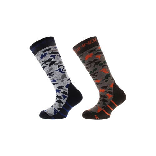 Sinner skisokken Camo - set van 2 grijs/zwart/bruin/rood afbeelding