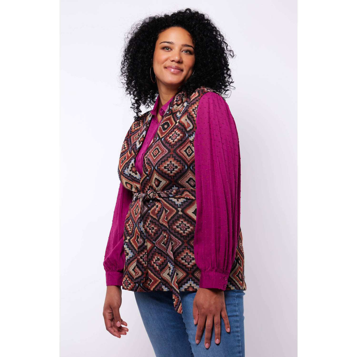 Exxcellent gilet Avella met all over print multi