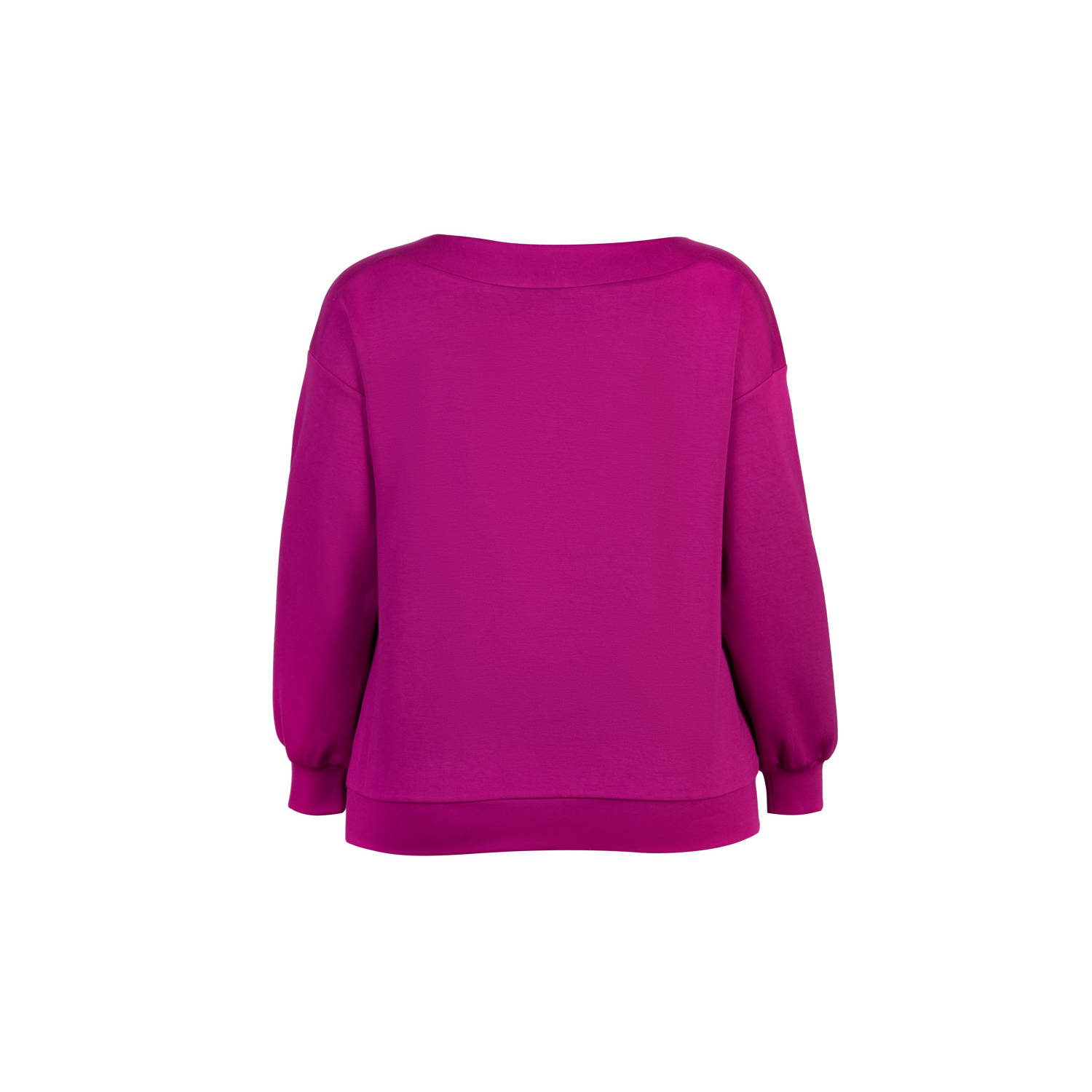 Exxcellent sweater Alicia met printopdruk fuchsia