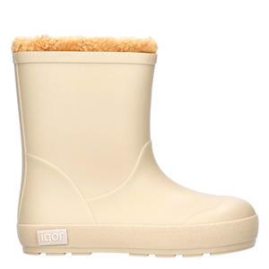 gevoerde regenlaarzen beige