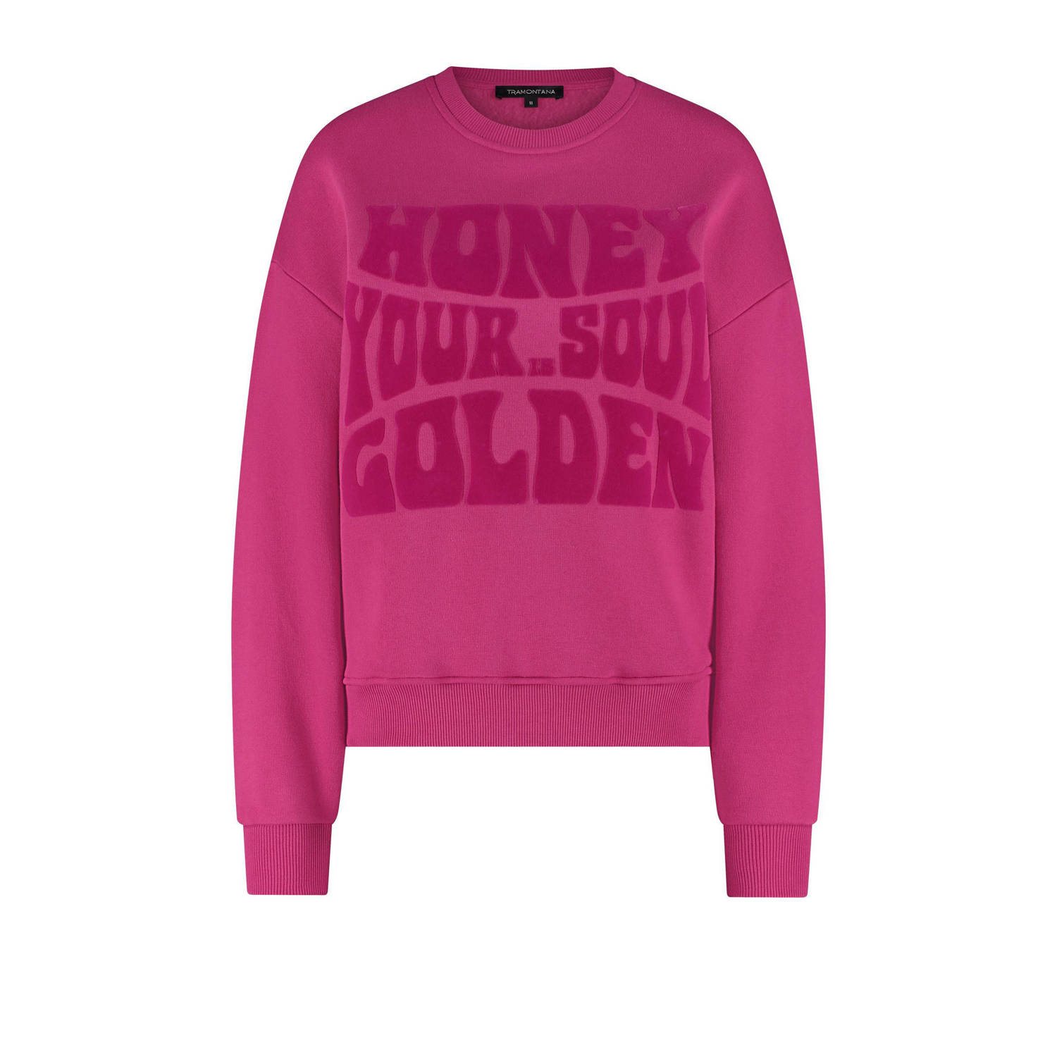 Tramontana Flock Print Jumper Pullover Pink Dames