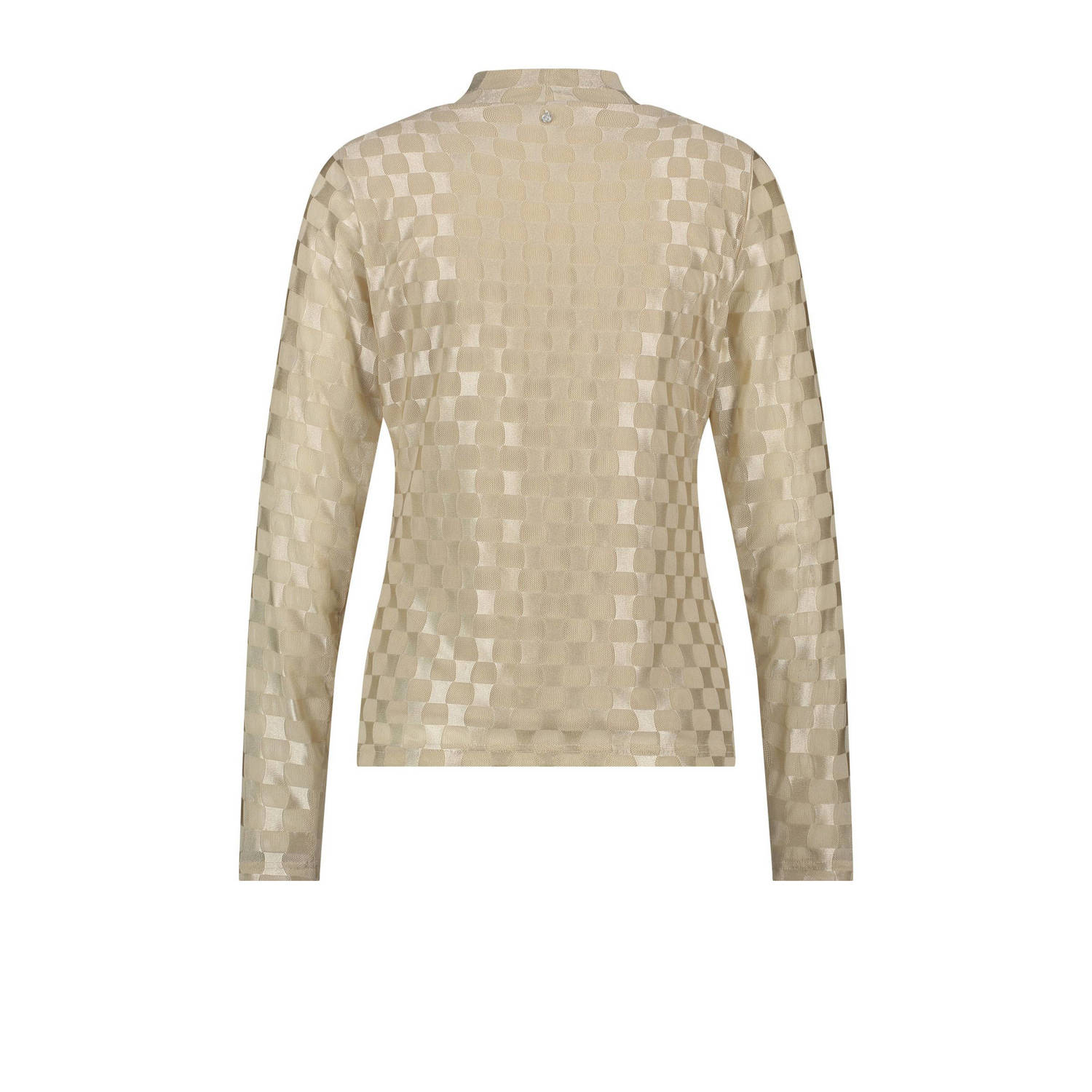 Tramontana top Mesh Checked taupe