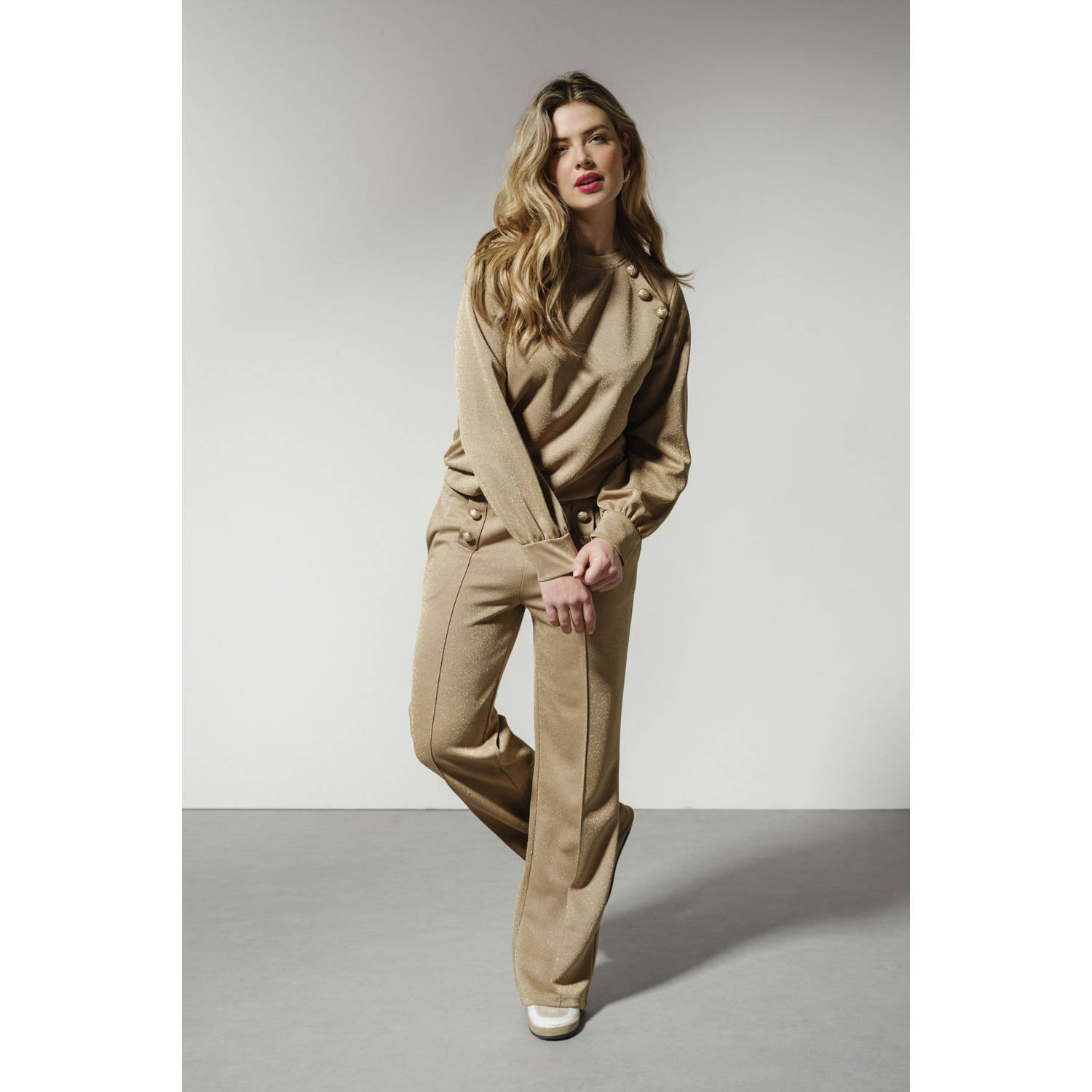 Tramontana Glitter Broek K08-14-101 Yellow Dames