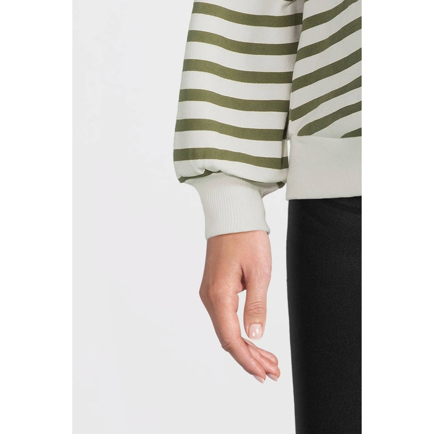 ONLY MATERNITY zwangerschapssweater groen wit