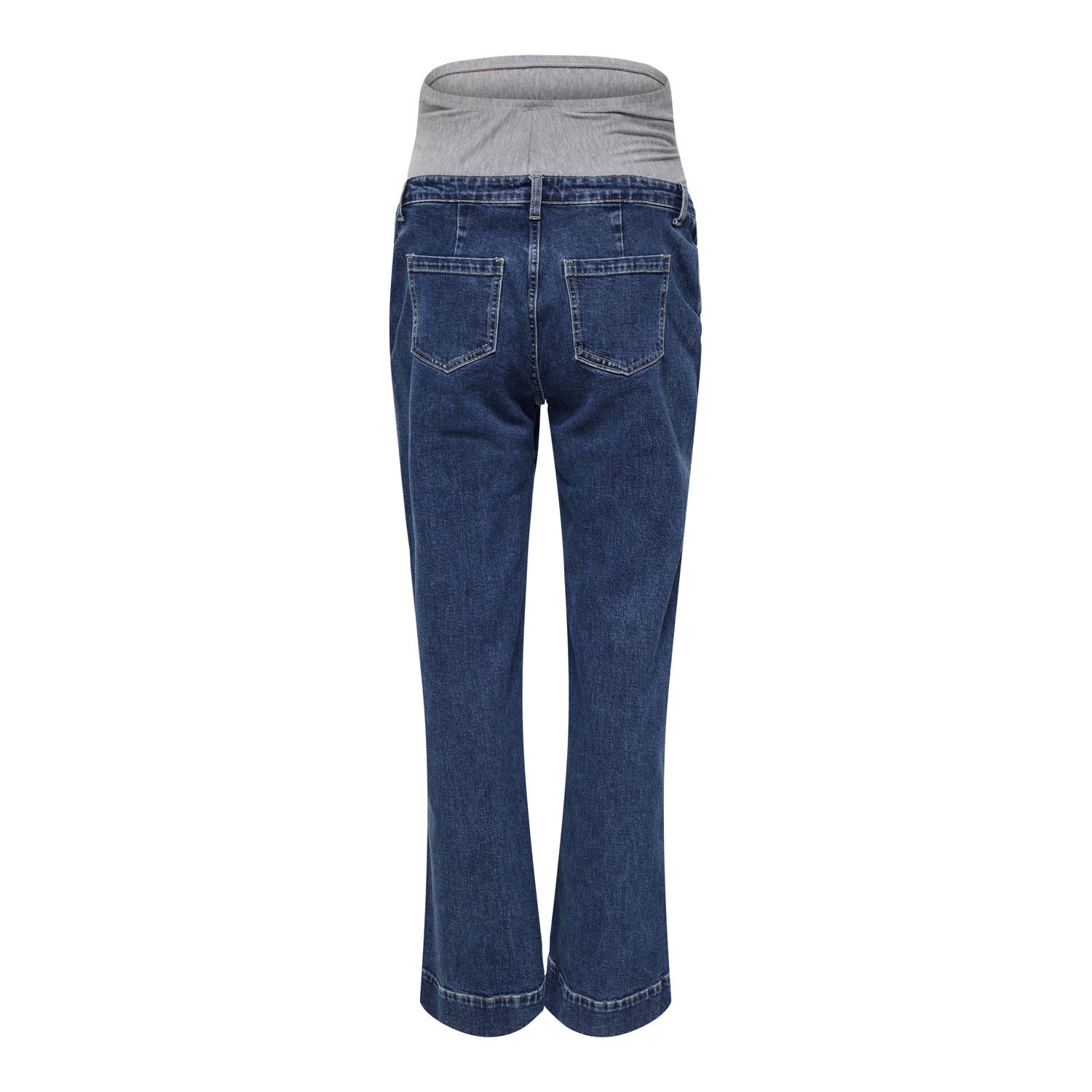 ONLY MATERNITY high waist zwangerschaps wide leg jeans medium blue denim