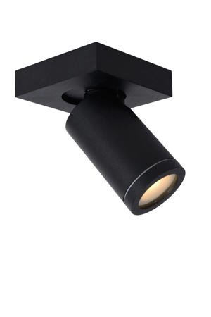 TAYLOR - Plafondspot Badkamer - LED Dim to warm - GU10 - 1x5W 2200K/3000K - IP44 - Zwart