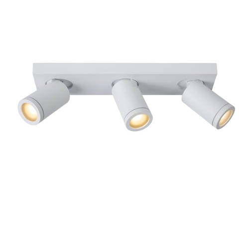 Lucide TAYLOR - Plafondspot Badkamer - LED Dim to warm - GU10 - 3x5W 2200K/3000K - IP44 - Wit afbeelding