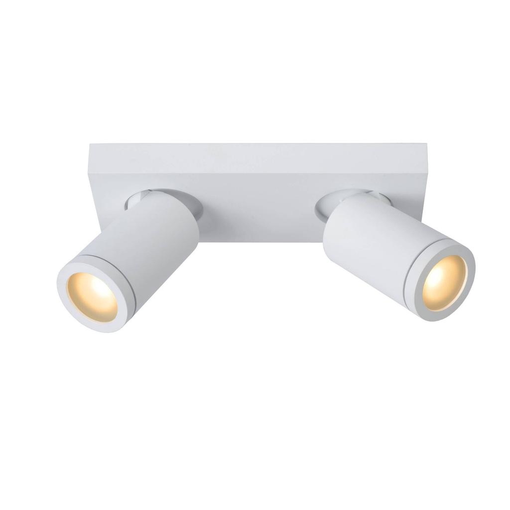 Lucide TAYLOR - Plafondspot Badkamer - LED Dim to warm - GU10 - 2x5W 2200K/3000K - IP44 - Wit