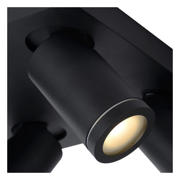 thumbnail: Lucide TAYLOR - Plafondspot Badkamer - LED Dim to warm - GU10 - 4x5W 2200K/3000K - IP44 - Zwart