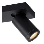 thumbnail: Lucide TAYLOR - Plafondspot Badkamer - LED Dim to warm - GU10 - 3x5W 2200K/3000K - IP44 - Zwart