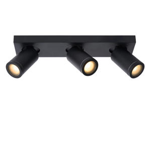 TAYLOR - Plafondspot Badkamer - LED Dim to warm - GU10 - 3x5W 2200K/3000K - IP44 - Zwart  