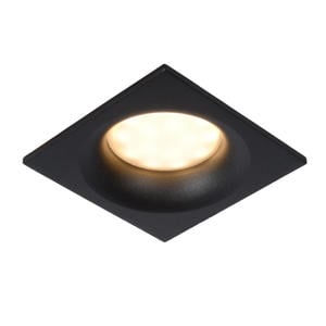 ZIVA - Inbouwspot Badkamer - 1xGU10 - IP44 - Zwart