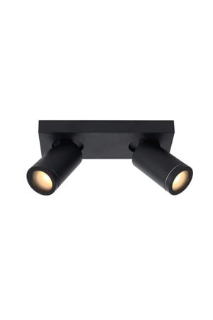 TAYLOR - Plafondspot Badkamer - LED Dim to warm - GU10 - 2x5W 2200K/3000K - IP44 - Zwart