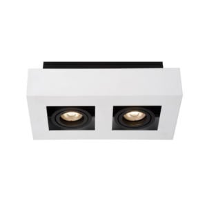 XIRAX - Plafondspot - LED Dim to warm - GU10 - 2x5W 2200K/3000K - Wit