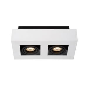 XIRAX - Plafondspot - LED Dim to warm - GU10 - 2x5W 2200K/3000K - Wit