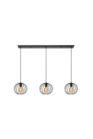 DANZA - Hanglamp - 3xE27 - Zwart 