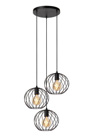 DANZA - Hanglamp - Ø50 cm - 3xE27 - Zwart  