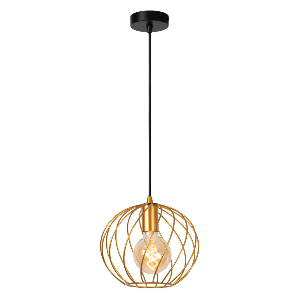 Lucide DANZA - Hanglamp - Ø25 cm - 1xE27 - Mat Goud / Messing