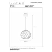 thumbnail: Lucide DANZA - Hanglamp - Ø25 cm - 1xE27 - Zwart
