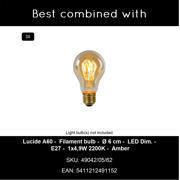 thumbnail: Lucide ROSAS - Hanglamp - Ø43 cm - 3xE27 - Zwart