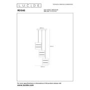 thumbnail: Lucide ROSAS - Hanglamp - Ø43 cm - 3xE27 - Zwart