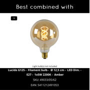 thumbnail: Lucide DANZA - Hanglamp - Ø40 cm - 1xE27 - Zwart