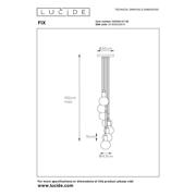 thumbnail: Lucide FIX - Hanglamp - 7xE27 - Zwart
