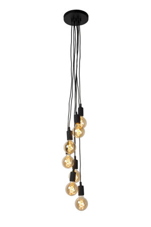 FIX - Hanglamp - 7xE27 - Zwart  