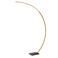 Lucide CURVE - Booglamp - LED Dimb. - 1x15W 2700K - Mat Goud / Messing