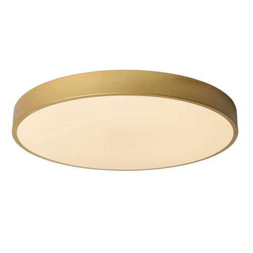 Lucide UNAR - Plafonnière - Ø49,5 cm - LED Dimb. - 1x36W 2700K - 3 StepDim - Mat Goud / Messing afbeelding