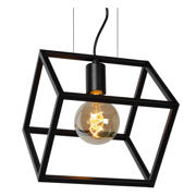 thumbnail: Lucide FABIAN - Hanglamp - 1xE27 - Zwart