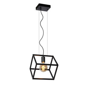 FABIAN - Hanglamp - 1xE27 - Zwart 