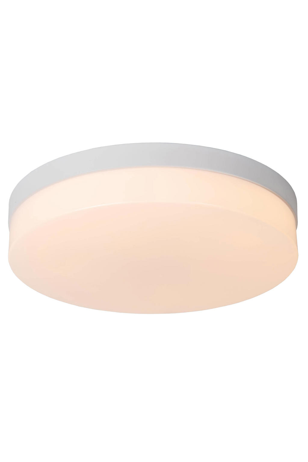 Lucide BISKIT - Plafonnière Badkamer - Ø34,5 cm - LED - 1x24W 2700K - IP44 - Beweging & dag/nacht sensor - Wit