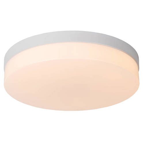 Lucide BISKIT - Plafonnière Badkamer - Ø34,5 cm - LED - 1x24W 2700K - IP44 - Beweging & dag/nacht sensor - Wit afbeelding