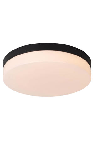 BISKIT - Plafonnière Badkamer - Ø34,5 cm - LED - 1x24W 2700K - IP44 - Beweging & dag/nacht sensor - Zwart  