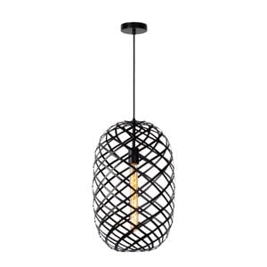 WOLFRAM - Hanglamp - Ø32 cm - 1xE27 - Zwart