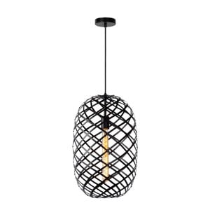 WOLFRAM - Hanglamp - Ø32 cm - 1xE27 - Zwart