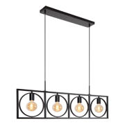 thumbnail: Lucide SUUS - Hanglamp - 4xE27 - Zwart