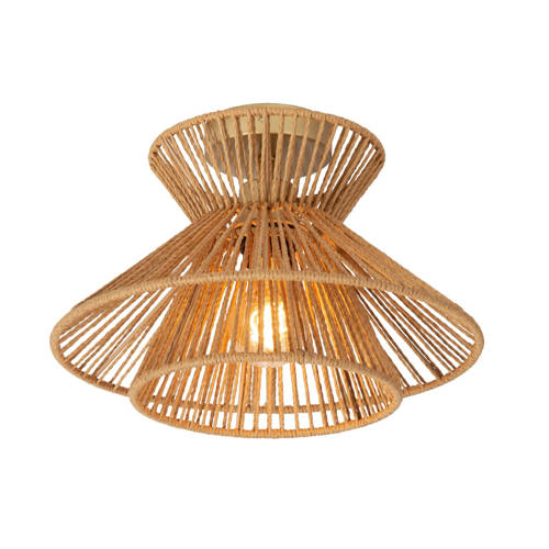 Lucide TASMAN - Plafonnière - Ø32 cm - 1xE27 - Naturel afbeelding