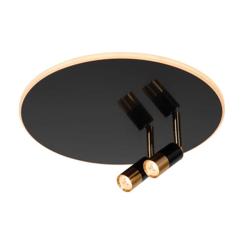 Lucide JUBEL - Plafonnière - Ø40 cm - LED Dimb. - 2700K - Zwart chroom afbeelding