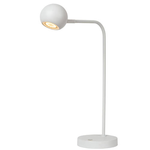 Lucide COMET - Oplaadbare Tafellamp - Accu/Batterij - LED Dimb. - 1x3W 2700K - 3 StepDim - Wit afbeelding