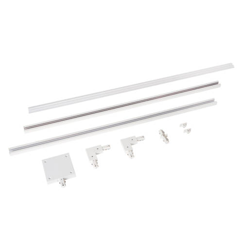 Lucide TRACK Starterset - 1-fase Railsysteem / Railverlichting - 2 meter - Wit afbeelding