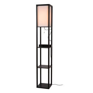 MENNO - Vloerlamp - 1xE27 - Met draadloze oplader - Zwart