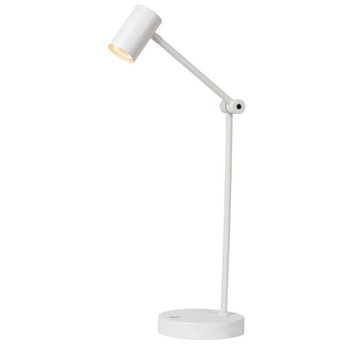 Lucide TIPIK - Oplaadbare Tafellamp - Accu/Batterij - LED Dimb. - 1x3W 2700K - 3 StepDim - Wit afbeelding