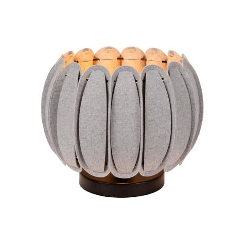 Lucide SPENCER - Tafellamp - Ø30 cm - 1xE27 - Grijs afbeelding