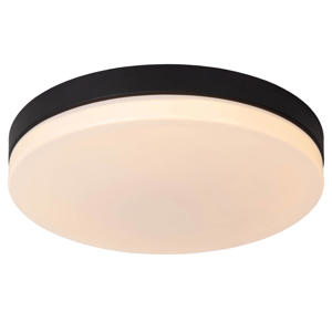 BISKIT - Plafonnière Badkamer - Ø40 cm - LED - 1x36W 2700K - IP44 - Beweging & dag/nacht sensor - Zwart